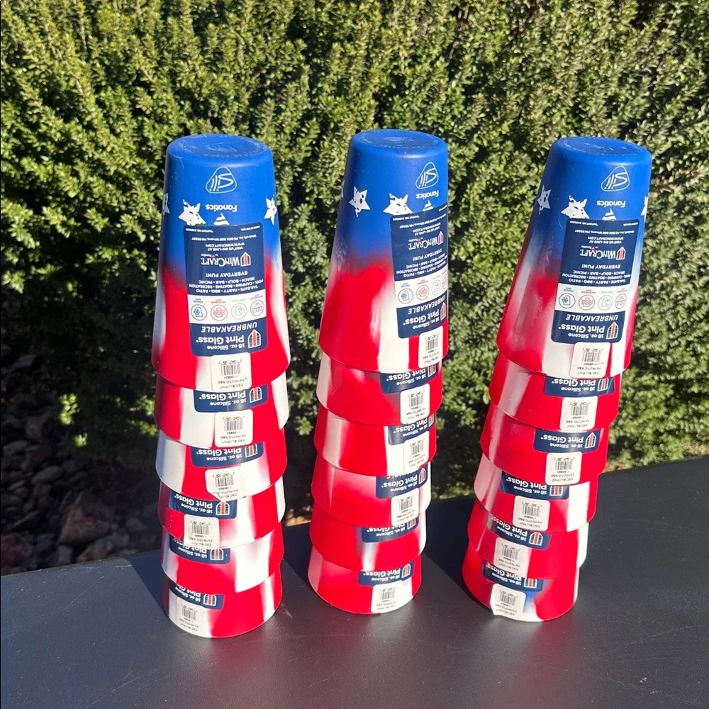 Wincraft Fanatics Silipint 16oz silicone pint glass set of 18 counts-brand new